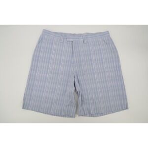 Patagonia Mens 36 Thrift Shorts‎ 10" Blue Seersucker Plaid Outdoor Flat Front